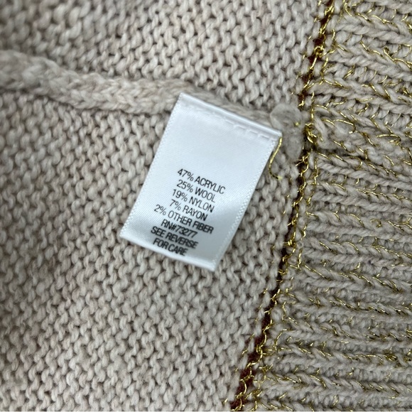 Simply Vera Vera Wang Gold Threaded Cardigan - Picture 4 of 9